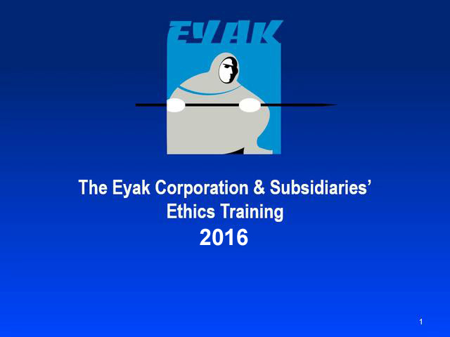 Eyak Ethics Training 2016